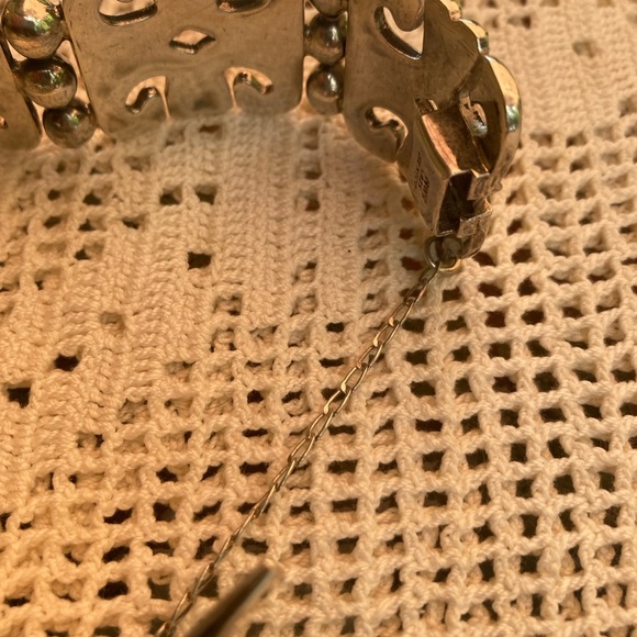 925 MEXICO bracelet Vintage Scrollwork unisex 1”wide, about 8.5” (outside) - Picture 4 of 8